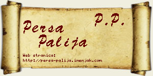 Persa Palija vizit kartica